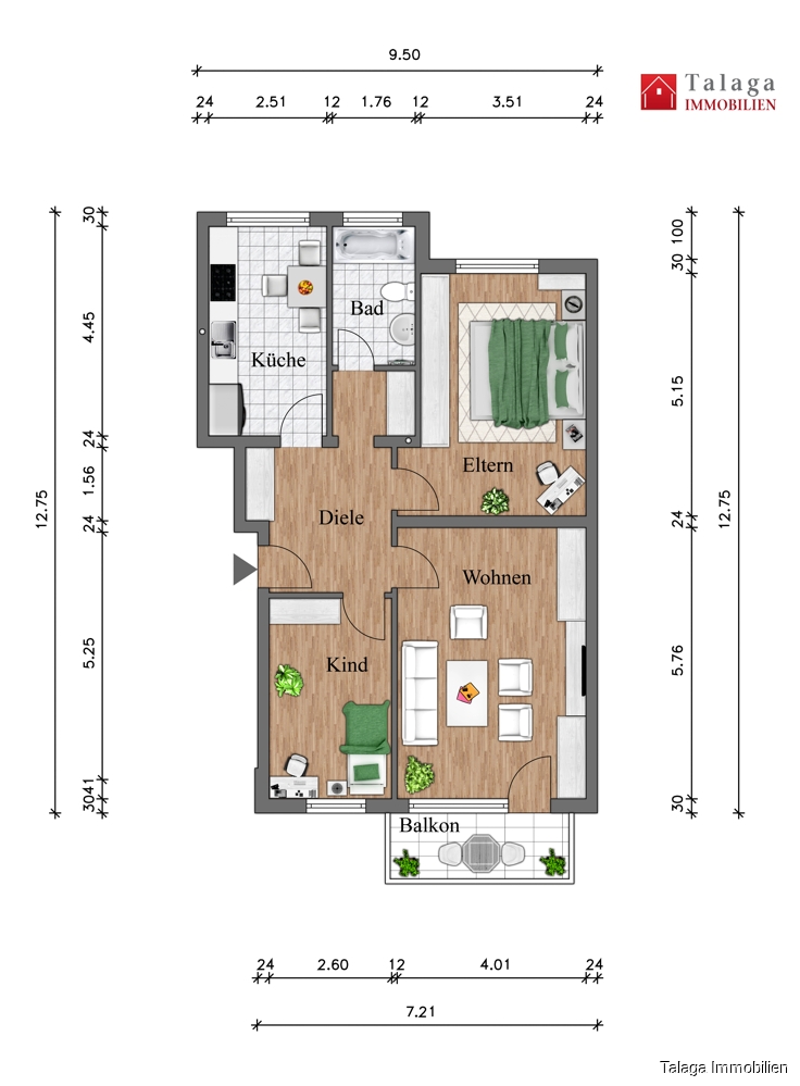 Grundriss Etagenwohnung Herne