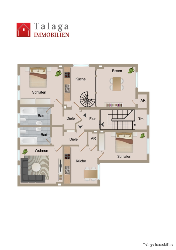 Grundriss OG Mehrfamilienhaus Herne