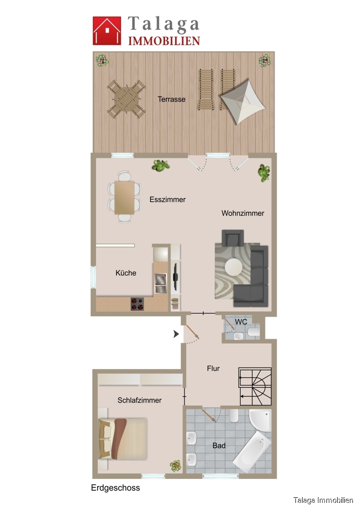 Grundriss Erdgeschoss Erdgeschosswohnung Recklinghausen