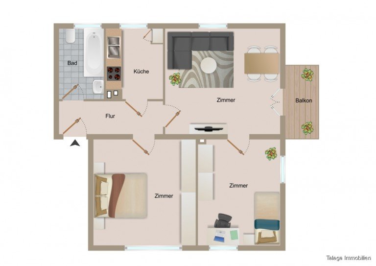 Grundriss Herne Etagenwohnung !!! Sichern Sie Ihre Altersversorgung !!!