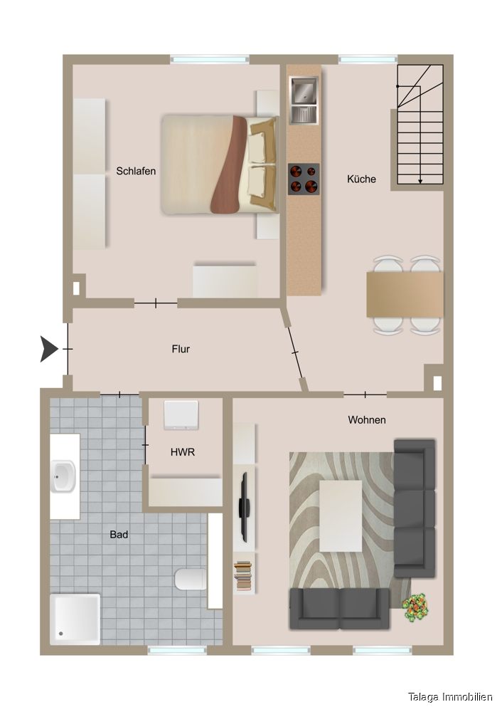 Grundriss Erdgeschosswohnung Herne