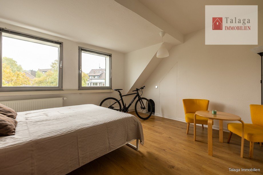 Schlafzimmer im Studio Dachgeschosswohnung Essen
