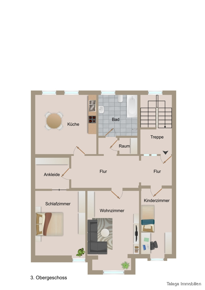 Grundriss 3. OG Haus Herne