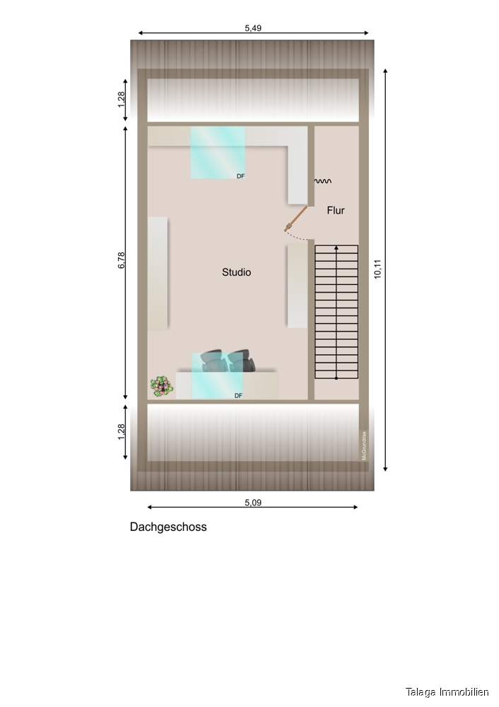 Grundriss DG Reihenmittelhaus Dorsten