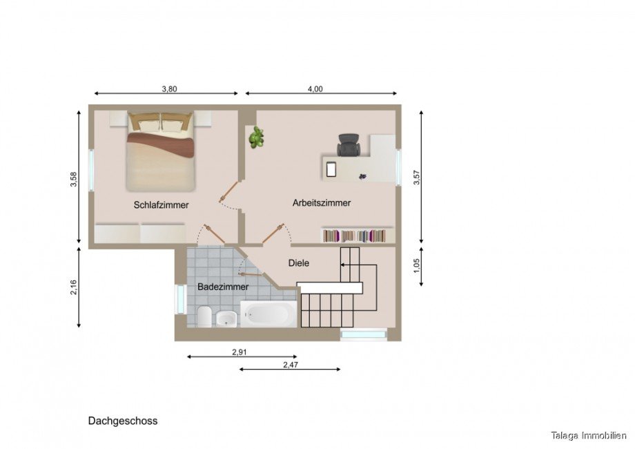 Grundriss Dachgeschoss Doppelhaush�lfte Herne