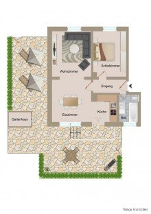 Grundriss !!! Erdgeschosswohnung mit Garten und Stellplatz - perfekt f�rs Wohnen im Alter  !!!