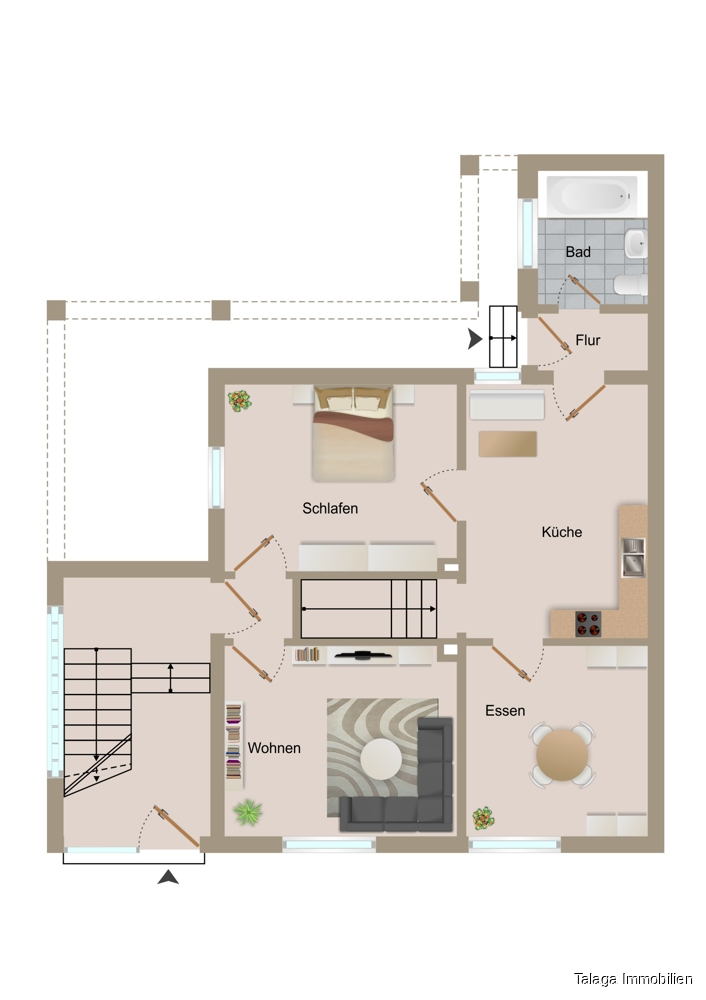 Grundriss EG Zweifamilienhaus Herne