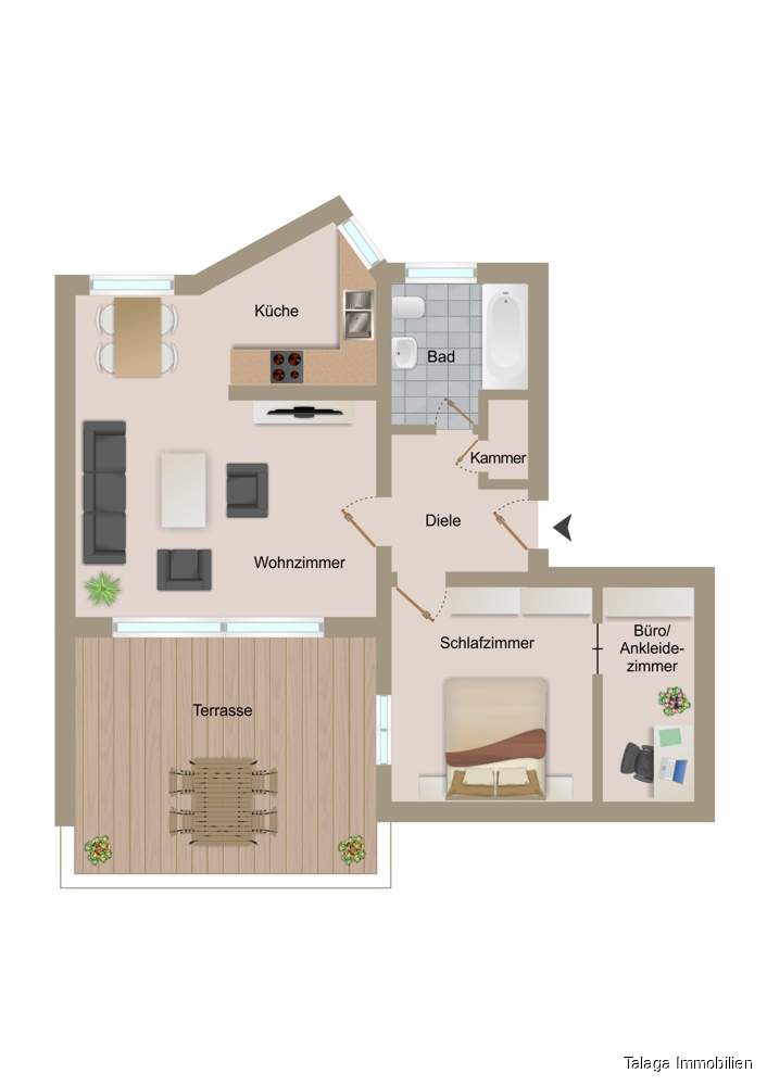 Grundriss Erdgeschosswohnung Herne