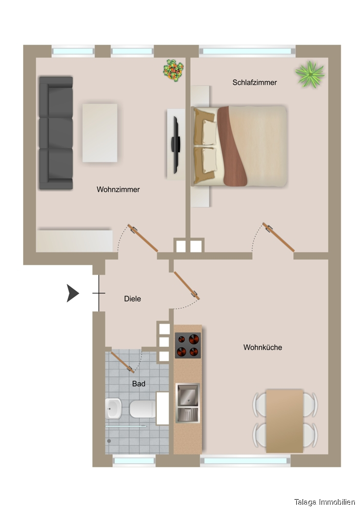 Grundriss Etagenwohnung Herne