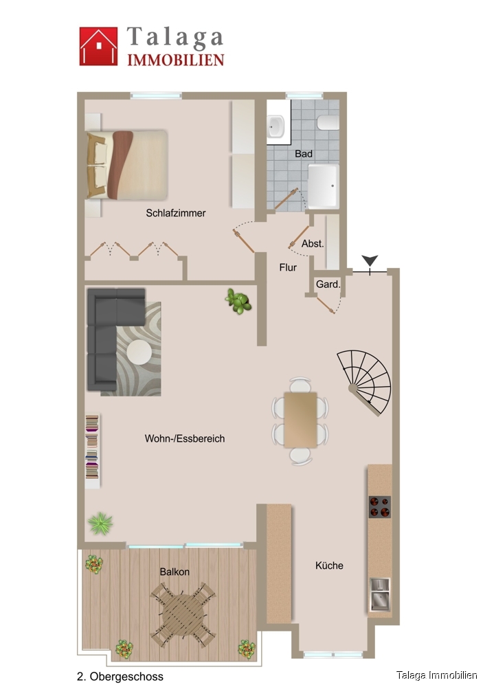 Grundriss Loft-Studio-Atelier Bochum