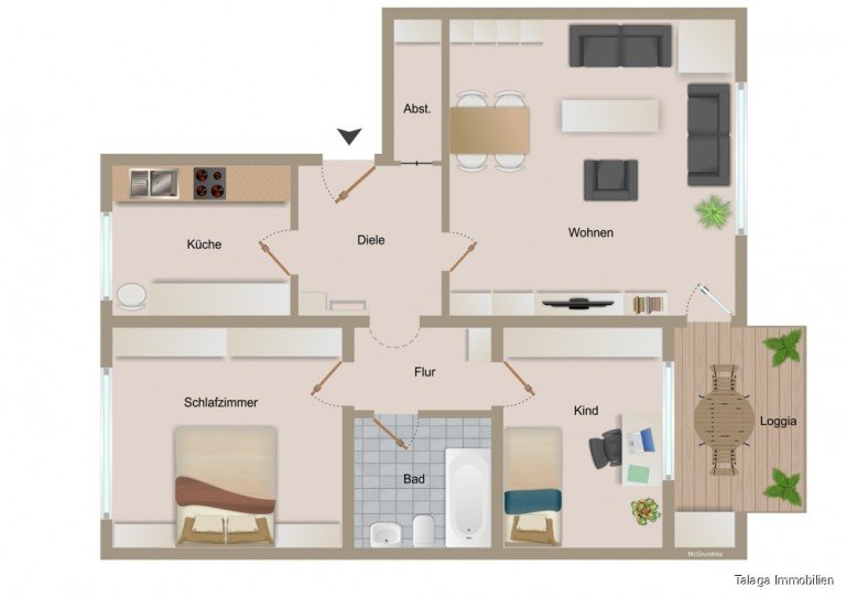 Grundriss Herne Etagenwohnung !!! Ihr neues Familien-Nest !!!