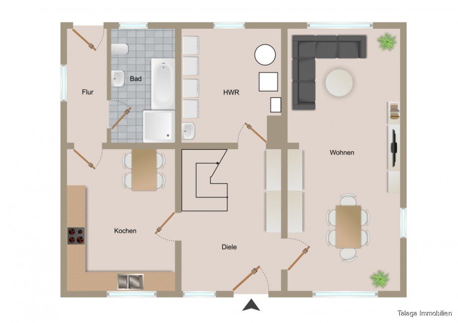 Grundriss EG Einfamilienhaus Herne