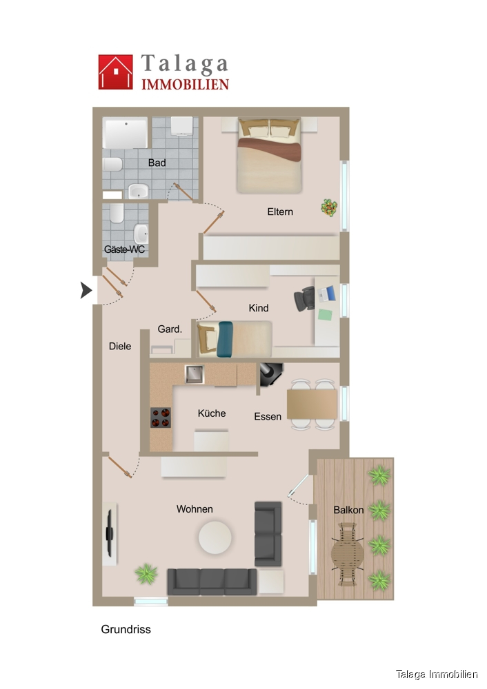 Grundriss Etagenwohnung Bochum
