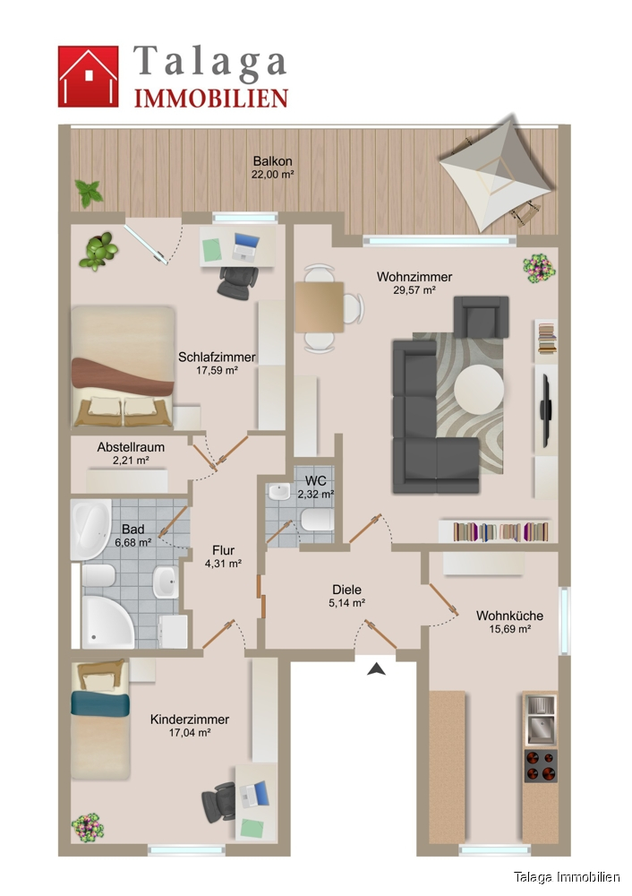 Grundriss Etagenwohnung Herne